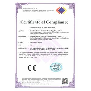 Shenzhen Shinho Electronic Technology Co., Limited Certifications