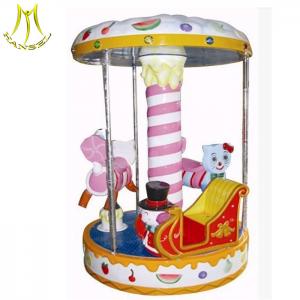 China Hansel coin operated amusement equipment 3 seats mini carousel horse for sale on sale