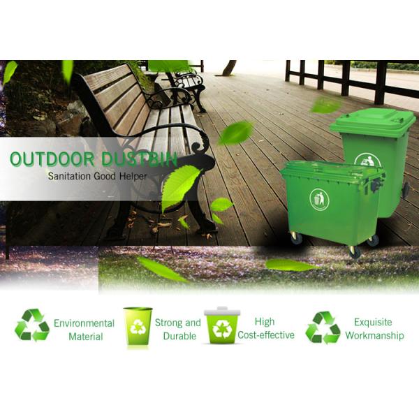 Large Capacity 360L Plastic Garbage Container with Foot Pedal