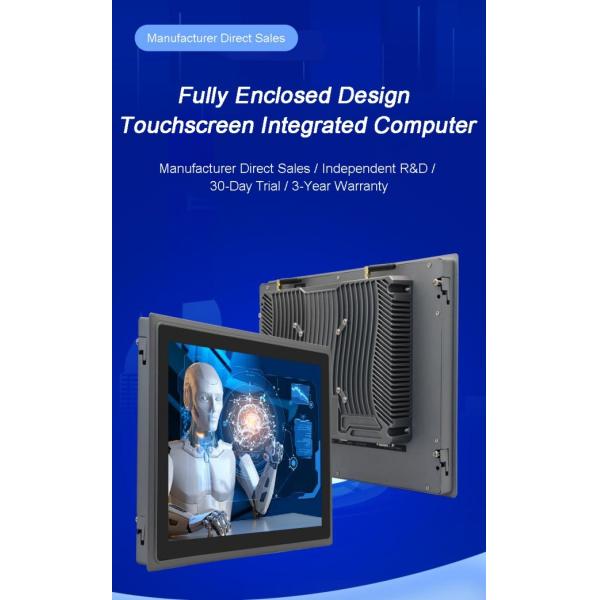 OEM High-Bright 1000 Nits Waterproof 4K IP65 Multi-Touch 19 Inch Embed high-performance industrial tablet computer