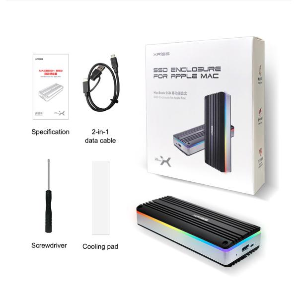 PCIe Input Interface External Hard Drive Enclosure For MacBook Apple Flash SSDs