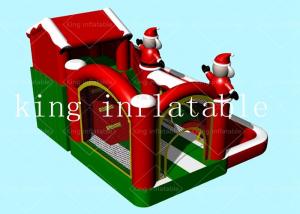 Wholesale EN71 Inflatable Christmas Products Bouncy Castles With Slide PVC Tarpaulin from china suppliers