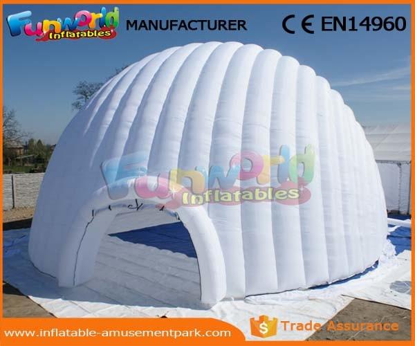 Quality Large PVC Coated Nylon Or PVC Tarpaulin Inflatable Igloo Tent Inflatable Dome Tent For Outdoor for sale