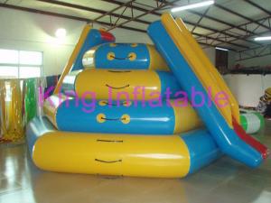 Wholesale Blue / Yellow Giant Blow up Water Toy CE 0.9mm PVC Tarpaulin Slide For Water Equipment from china suppliers