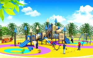Wizard Castle Childrens Outdoor Slide Equipment Multiple Function Plastic Slide Sets