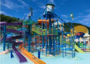 Wholesale Fiberglass Aqua Playground Equipment Natural Forest Theme Water House For Resort Hotel from china suppliers