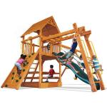Backyard Wooden Outdoor Playset Compact Design Swing And Climbing Cottage