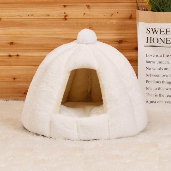 Deep Sleep Circular Semi Closed Odm Cat Nest Bed 56x48cm