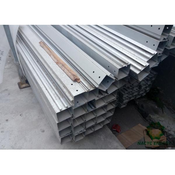 Anodized Aluminum Solar Ground Mount System Bracket Single Pole Sturdy Structure