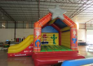 China Simple inflatable star themed combo Wild west cowboy inflatable bounce with slide for party on sale