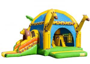 Wholesale Big Party Giraffe Inflatable Bounce House With Slide Digital Printing Enviroment - Friendly from china suppliers