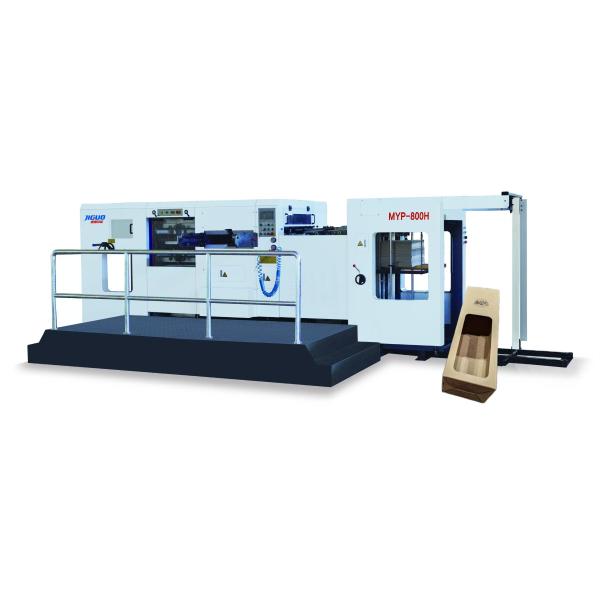 JIGUO MYP-800H Automatic Die Cutting & Stripping Machine ,Sheet thickness Corrugated board: ≤4mm Cardboard:0.1-3mm,Overall dimension:6400*3400*2000 mm