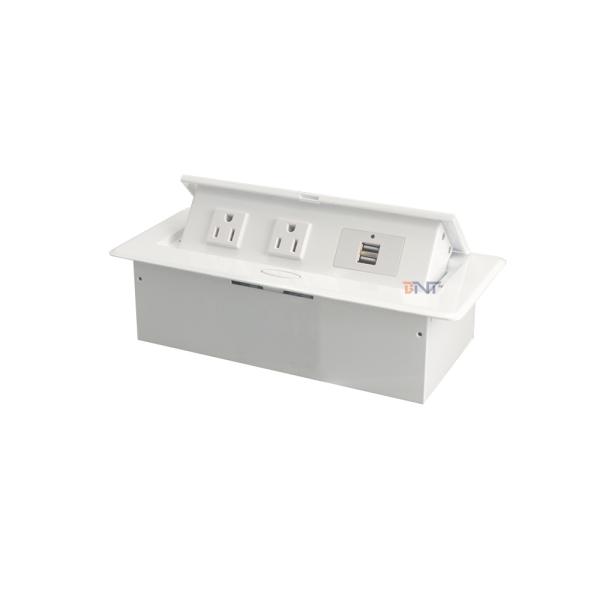 US Standard Power Socket Pop Up Desktop Socket Outlet With USB For Office
