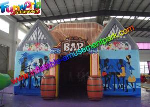 Wholesale Waterproof Inflatable Bar Tent , House Inflatable Event Tent With Barrel from china suppliers