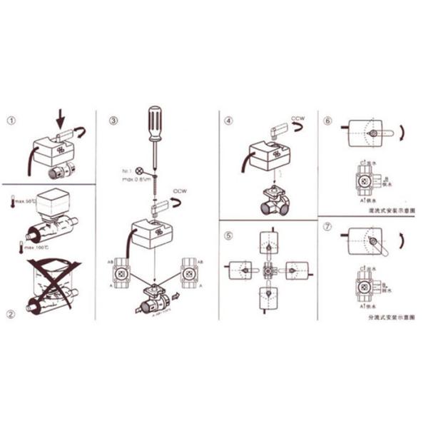1.6 Mpa Boiler Zone Control Valve , DN50 3 Way Electric Ball Valve 2 Points
