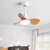 Solid Wood Ceiling Fan 22 inch Silent Fan Pendant Light Variable Frequency for sale