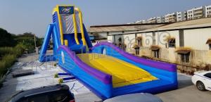 Wholesale Crazing Fun Inflatable Fly Water Slide For Adults Blue And Yellow Color from china suppliers