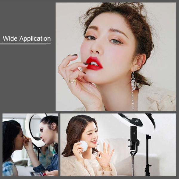 Adjustable 18 inch RGB Ring Light Remote Control / Dimmable LED Selfie Ring Light