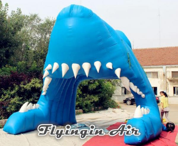Quality High Quality Advertising Inflatable Shark Tunnel for Football and Events for sale