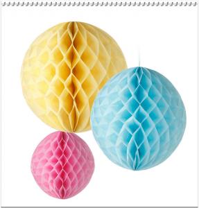 Wholesale Party Decoration colorfull Tissue Paper Honeycomb Balls,Diamonds Peach,Bauble from china suppliers