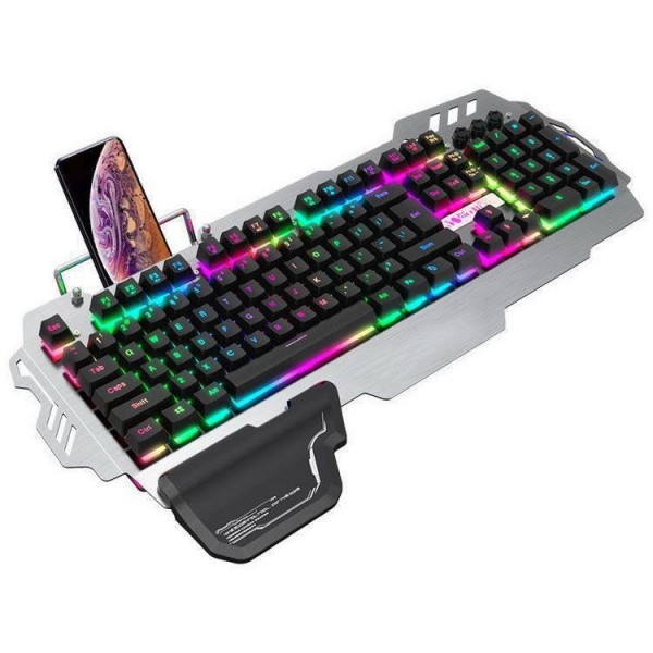 Wholesale Wired Gaming Mechanical Keyboard With A Mobile Phone Holder And Carpal Support Extremely Fast Green Shaft from china suppliers