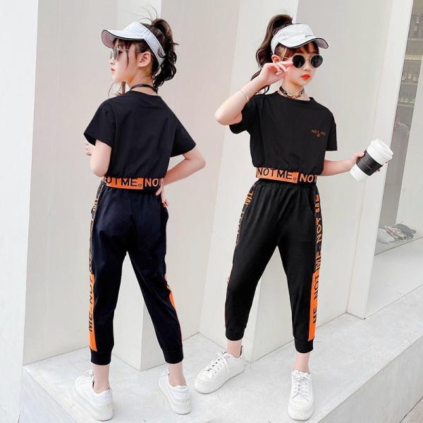 110CM-160CM Spring Autumn Kids Cotton Clothing Set Girls Tops