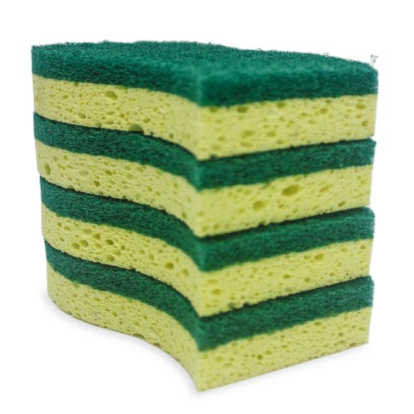 Biodegradable High Absorbency Wood Pulp Kitchen Sponge Gentle On Surfaces