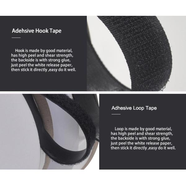 Strong sticky Self Adhesive Hook and Loop Tape 100% Nylon Back Gule Fasteners Hook and Loop