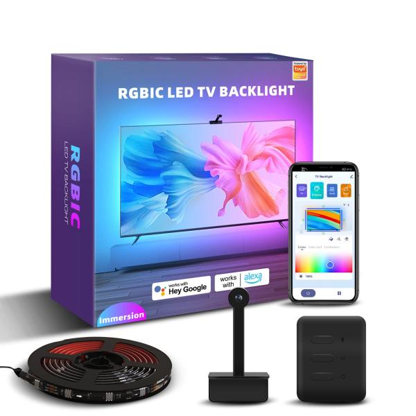 Immersive Smart TV Ambient Lighting Sync WiFi 2.4GHz Voice Control With Camera