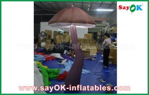 China Vivid Brown Inflatable Mushroom with LED light Inside for Show Decoration on sale