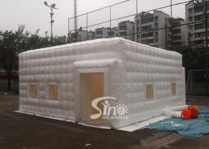 Wholesale 6x6m small white pvc inflatable cube tent with removable windows on 4 sides from china suppliers