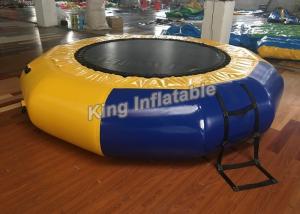 China Yellow / Blue Inflatable Water Toy PVC Inflatable Trampoline For Water Park on sale