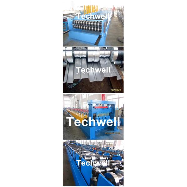 PLC Control Deck Roll Forming Machine For Floor Decking Panel, Metal Decking Sheet