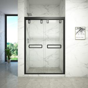 China Toughened Glass Double Sliding Door For Shower Room on sale