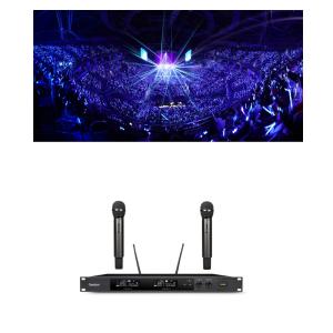 Wholesale High Quality Handheld Wireless Microphone 2 Channel UHF Professional Karaoke from china suppliers