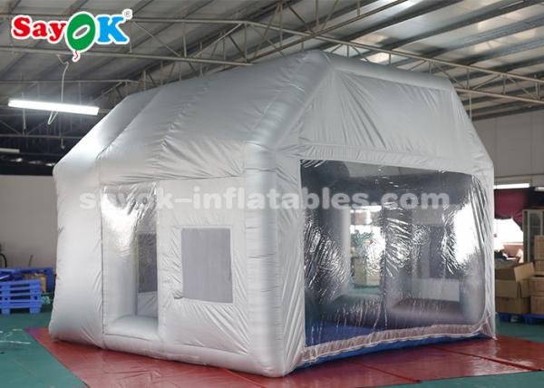 Silver Inflatable Paint Booth With Filter System / Inflatable Bubble Tent