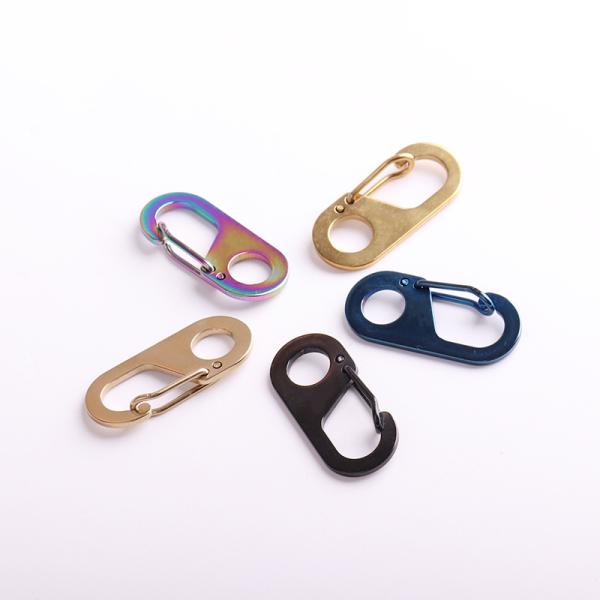 Spring Buckle Snap Stainless Steel Key Chain Carabiner Hook Keychain Key Ring EDC Tool