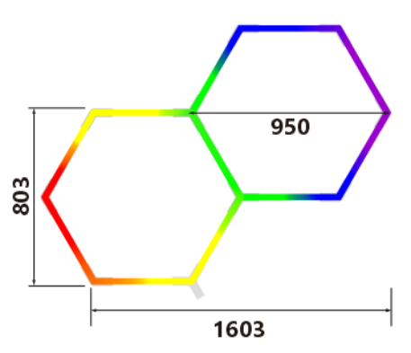 LED Hexagonal Light RGB Modular Honeycomb Ceiling System Offering Flexible Installation Options for Garage Gym Workshop and Office