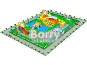 Wholesale 0.55mm PVC Material Giant inflatable water park projects , amusement park design from china suppliers