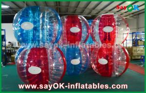 Wholesale Football Inflatable Games Heat Sealed Blue And Red 0.7mm TPU Inflatable Bubble Ball For Playing from china suppliers