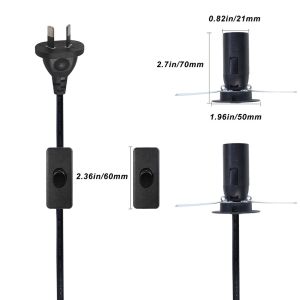 AU Power Cord with 303 Switch for Salt Lamp E14 E27 Socket
