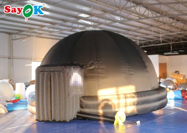 Black Inflatable Planetarium For Schools Education / Digital Mobile Planetarium