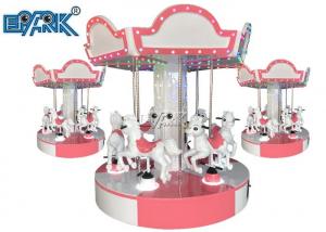 China Coin Operated Kiddy Ride Machine 6 Players Angel Fiberglass Carousel Merry Go Round on sale