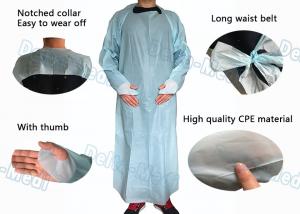 Wholesale Protective Medical Plastic Products Waterproof CPE Gown With Sleeves from china suppliers
