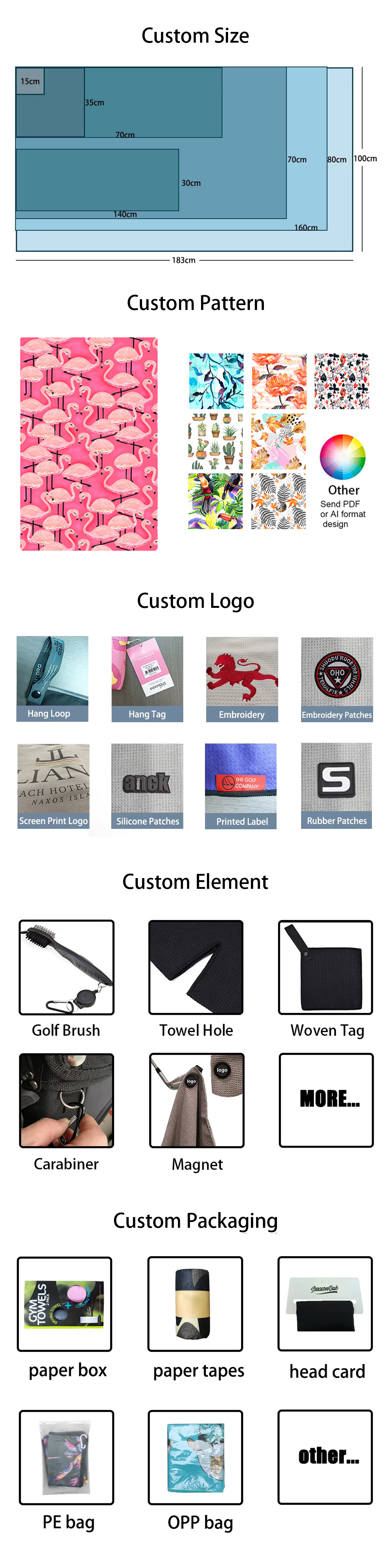 Printed Microfiber Waffle Pattern Tour Golf Club Cleaning Towel Custom logo Sublimation Waffle Golf Towel