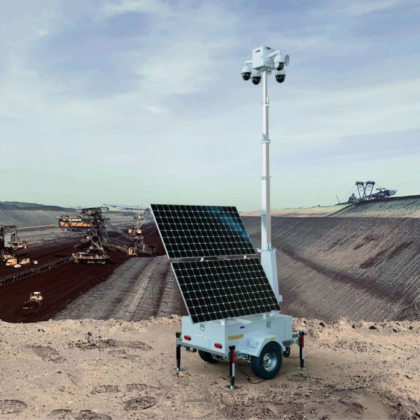Trailer Mounted Lighting Tower Renewable Energy Technologies Solar Powered Generator Industrial Light Tower