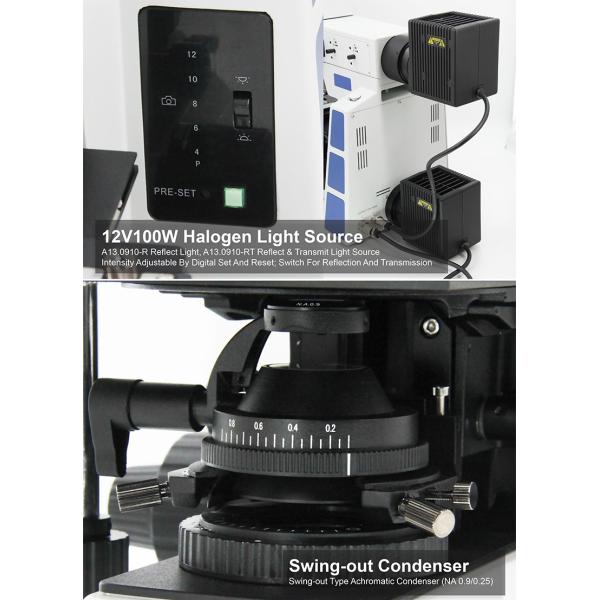 APO DIC Metallurgical Optical Microscope Halogen Lamp Illumination