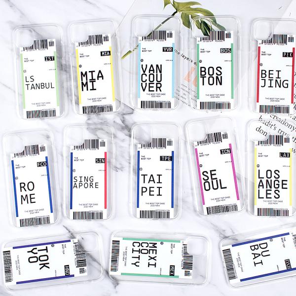 Gel Boarding Pass Phone Cases Light Weight Camera Protection