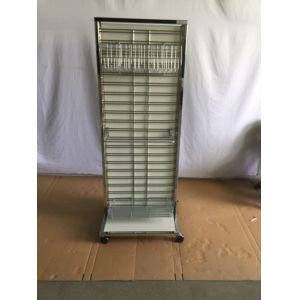 Wholesale Commercial Double Sided Display Rack Adjustable Display Rack With Casters Chrome Finish from china suppliers