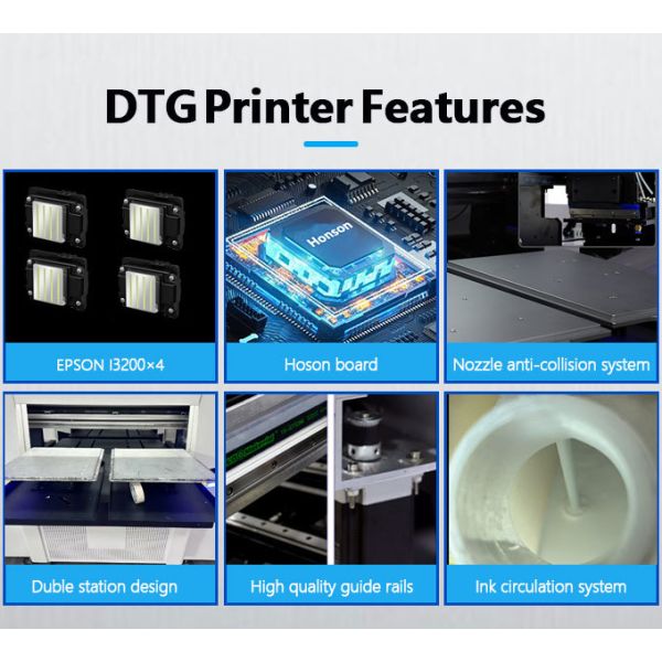 High Accuracy 720*1800 dpi DTG Printer for Photo Realistic Results